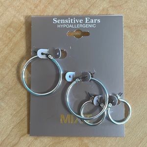 Silver hoop earrings